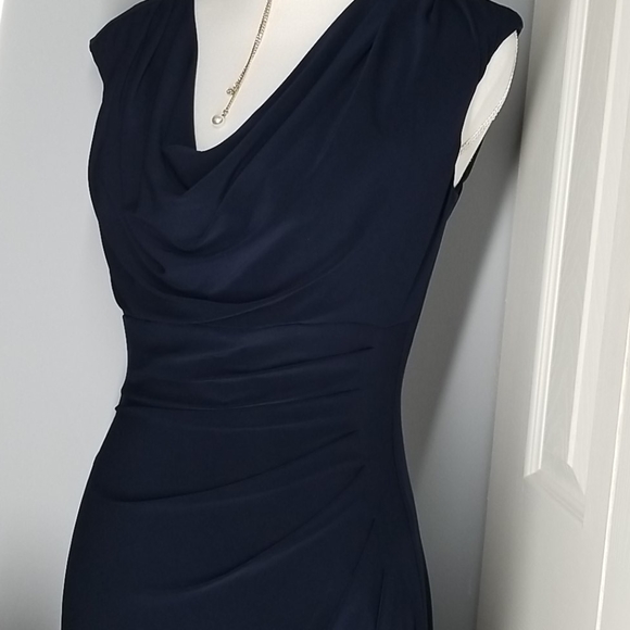Lauren Ralph Lauren Sleeveless Navy Blue Dress 10 - Picture 4 of 6